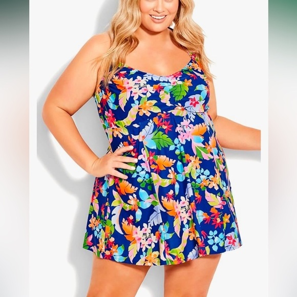 NWT Avenue Women's Swim-Dress with a Halter Back - Picture 4 of 9